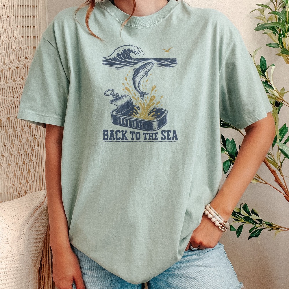 Back to the Sea Sardine Leaping from the Tin Shirt